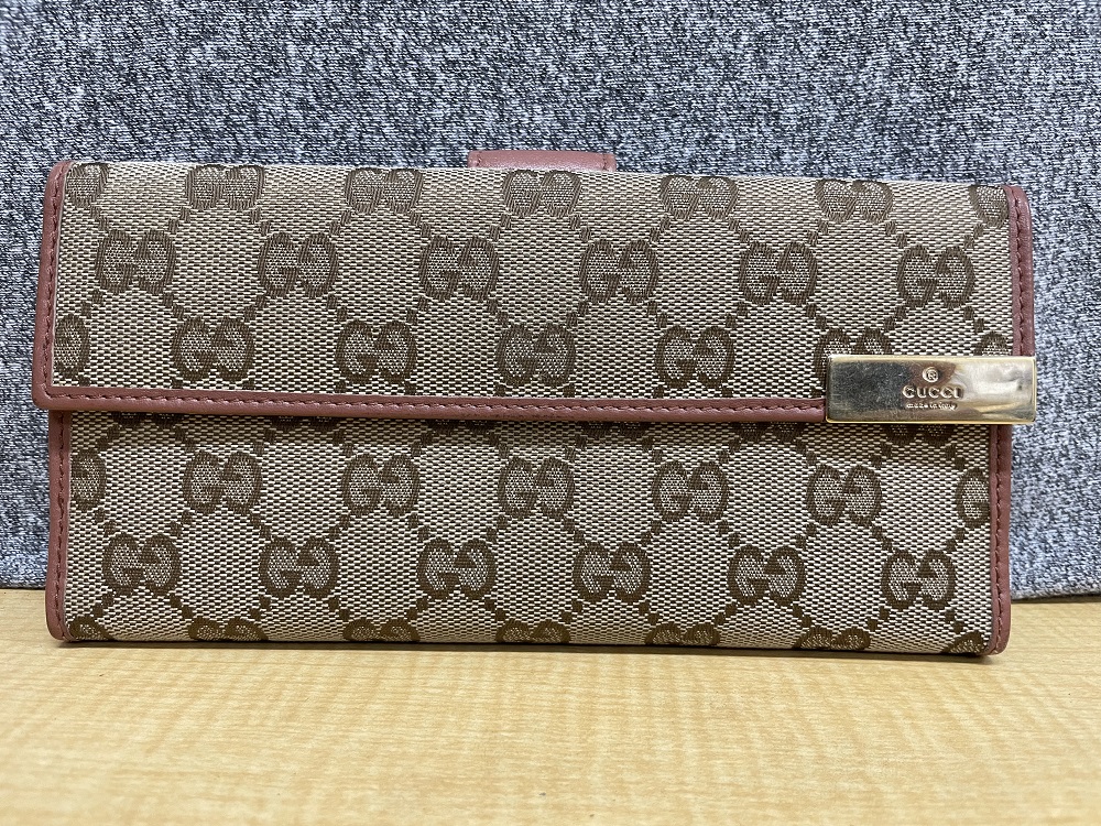 GUCCI 257012 0959 GGキャンバスWホック長財布
