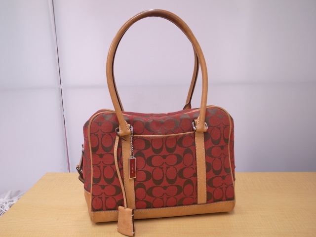 COACH 6097 シグネチャーサッチェルハンドバッグ