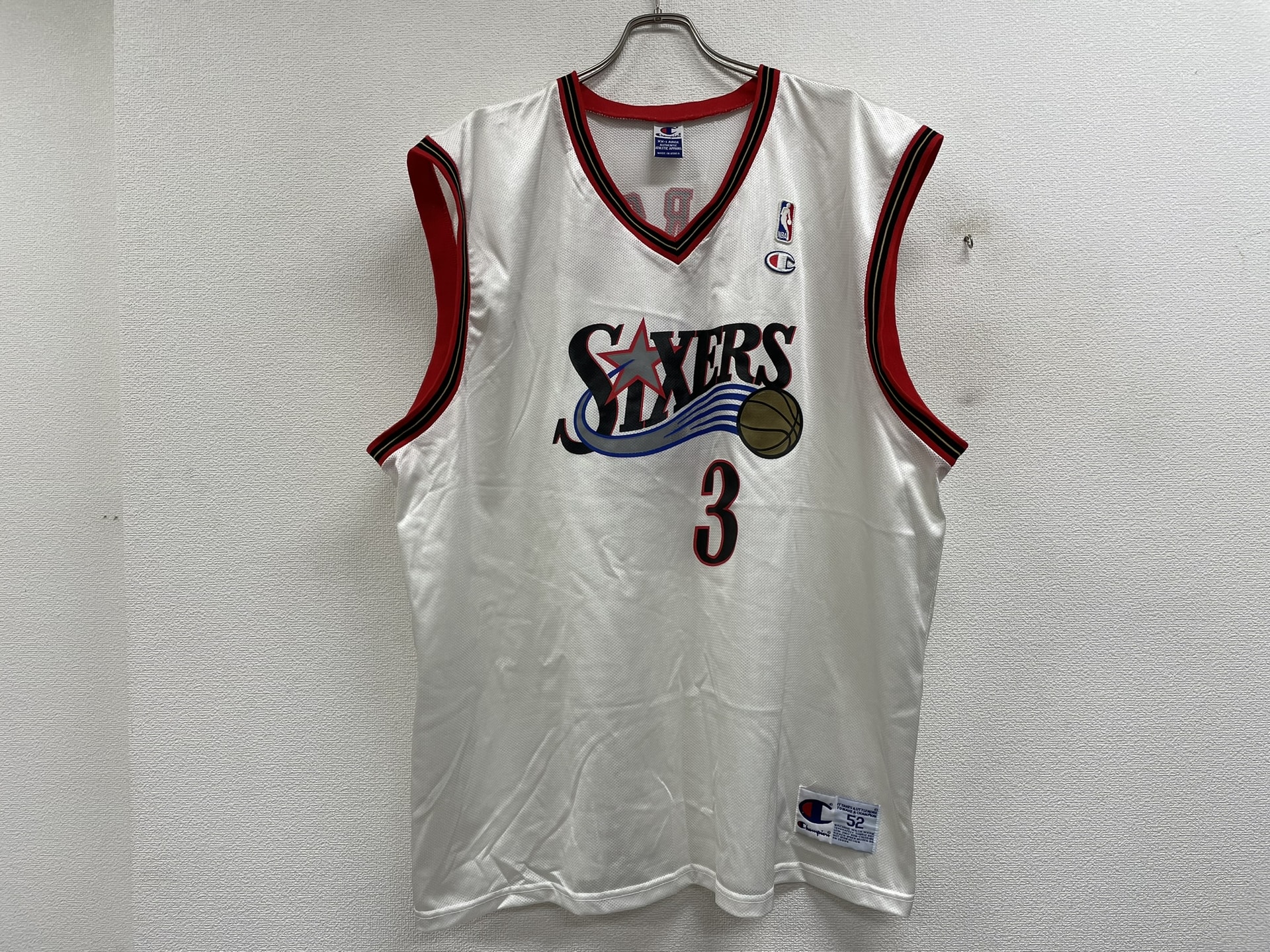 Champion 90s セブンティシクサーズ#3アレンアイバーソンジャージー