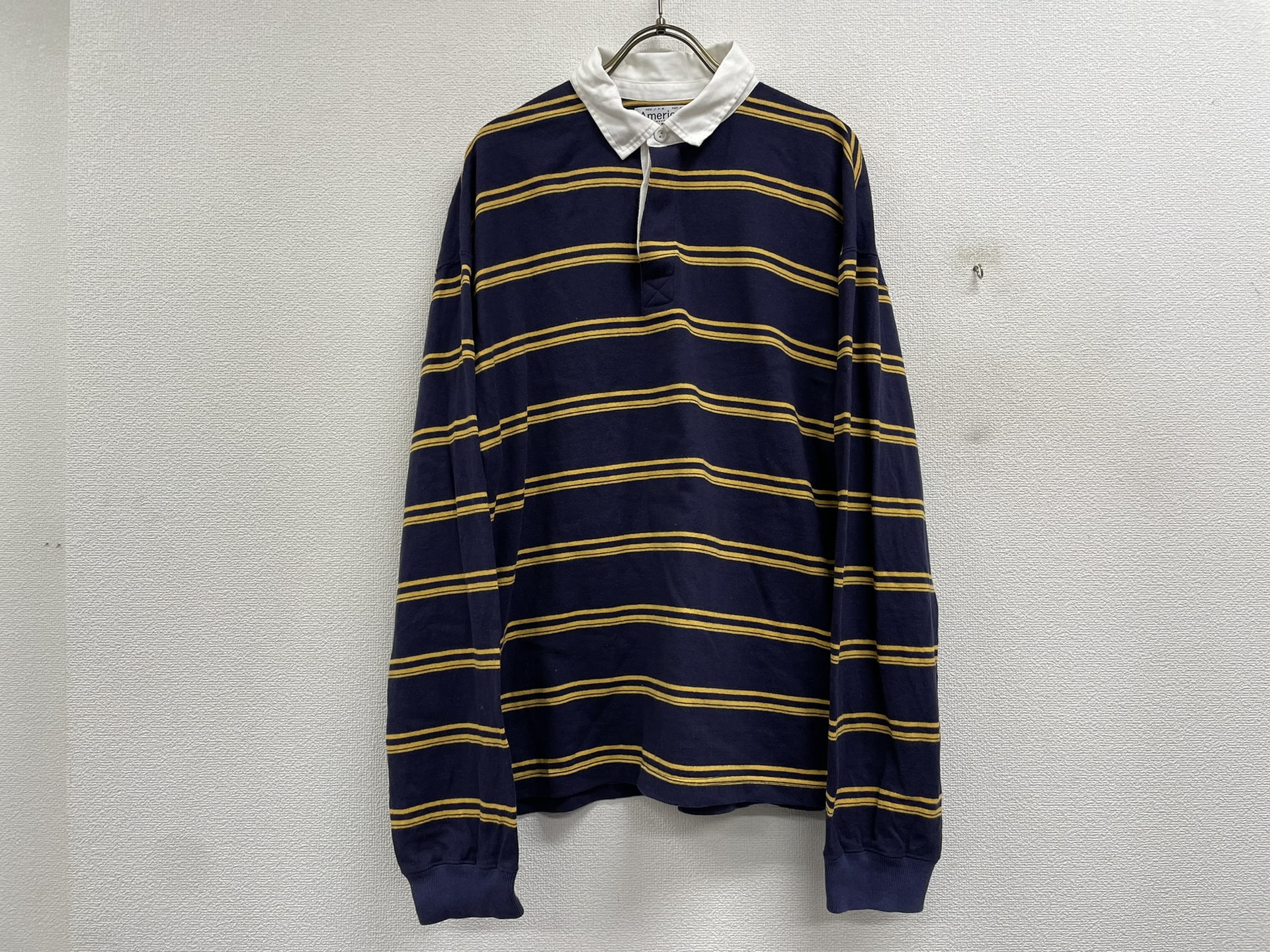 AMERICANA  23070587001810 APSTUDIO別注 ボーダーラグビーシャツ