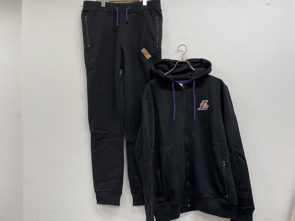 NBA公式 LA LAKERS Split Graphicフルジップパーカー+スウェットパンツ上下セット