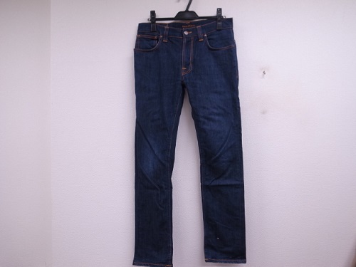 nudie jeans THIN FINN DRY ECRU EMBOデニムパンツ