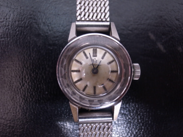 OMEGA 511.166 Cal484 アンティークカットガラス手巻きレディース腕時計