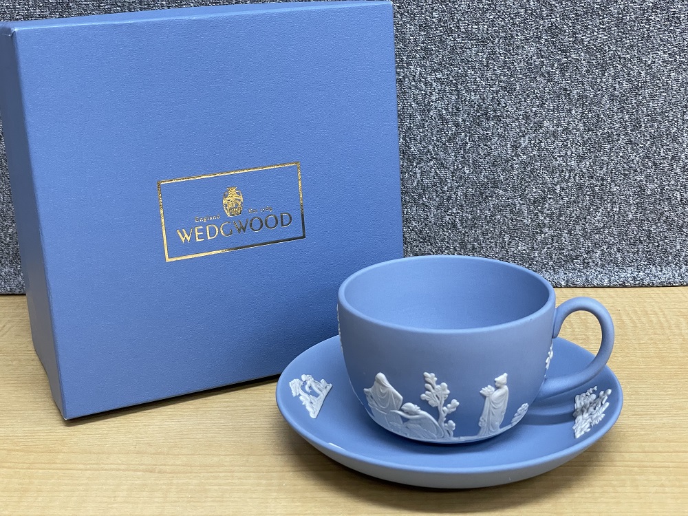 WEDGWOOD ジャスパー ペールブルー カップ&ソーサー