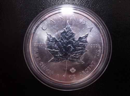 カナダ メイプルリーフ銀貨 1オンス 2015年銘
