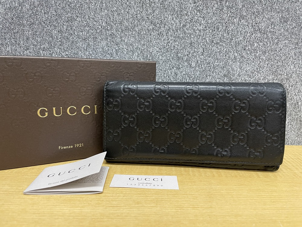 GUCCI 233154・2149 グッチシマ二つ折り長財布