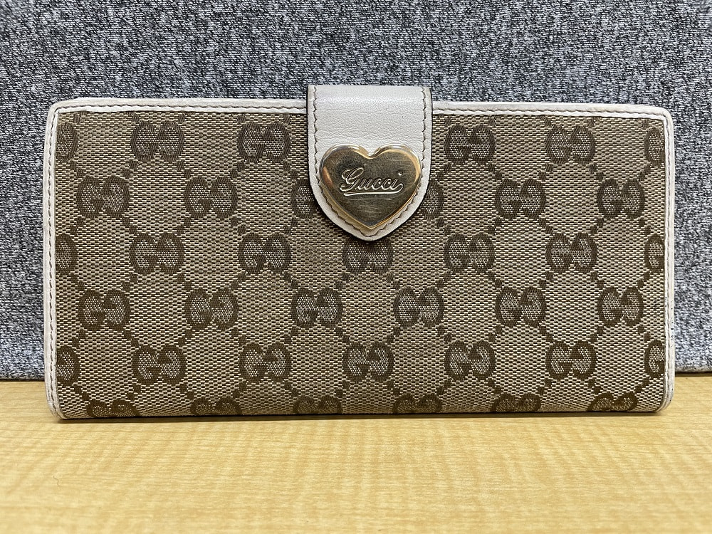 GUCCI 203550 2067 GGキャンバスラブリハート長財布