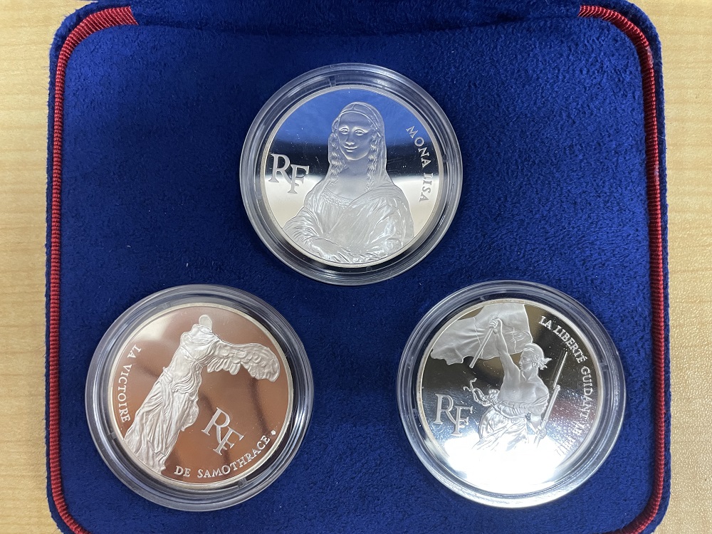 フランス ルーヴル美術館200年記念 MONNAIE DE PARIS 1993年 100フランプルーフ銀貨