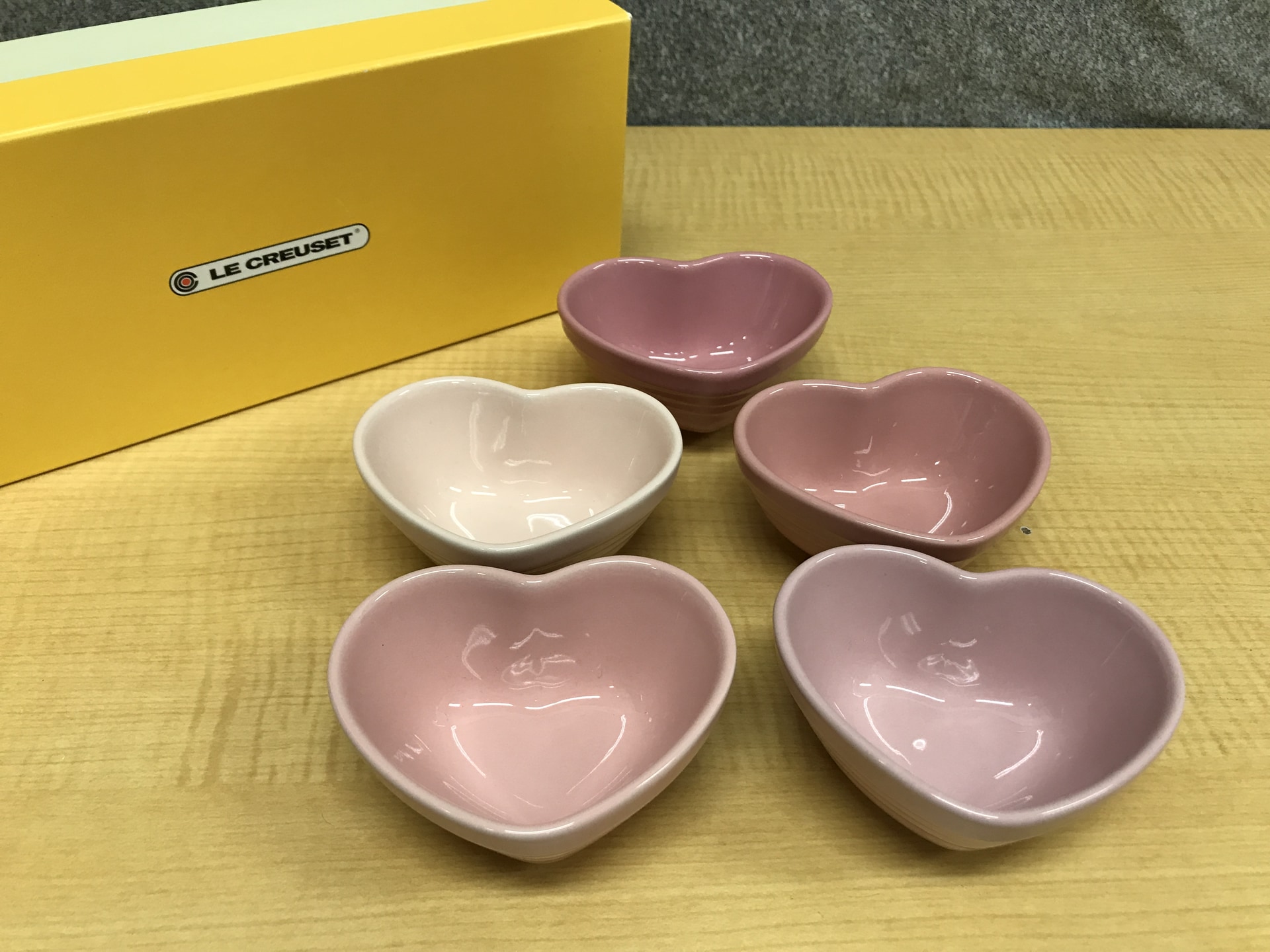 LE CREUSET ミニハートボウル 5個ピンク