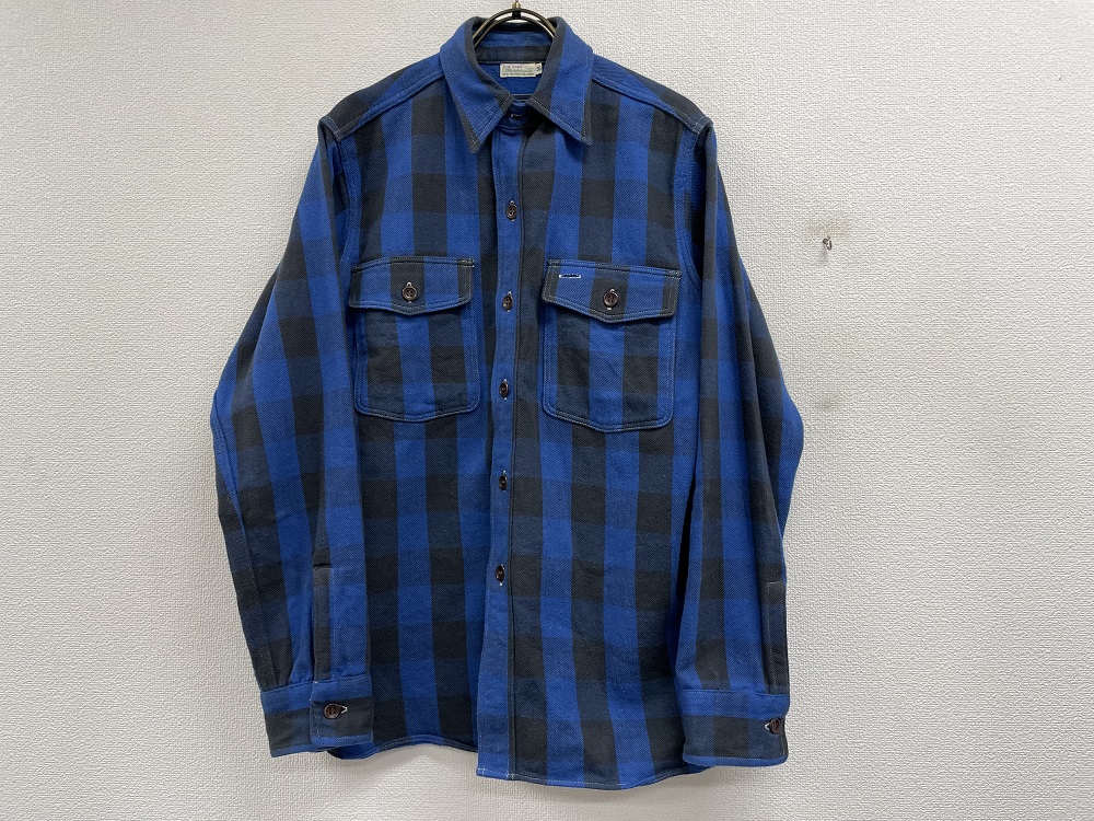 WAREHOUSE DUCK DIGGER FLANNEL SHIRTS WITH CHINSTRAP