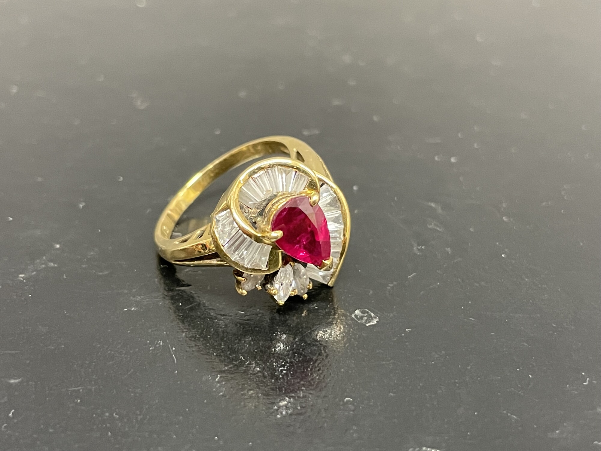 K18リング ルビー1.216ct ダイヤ1.190ct