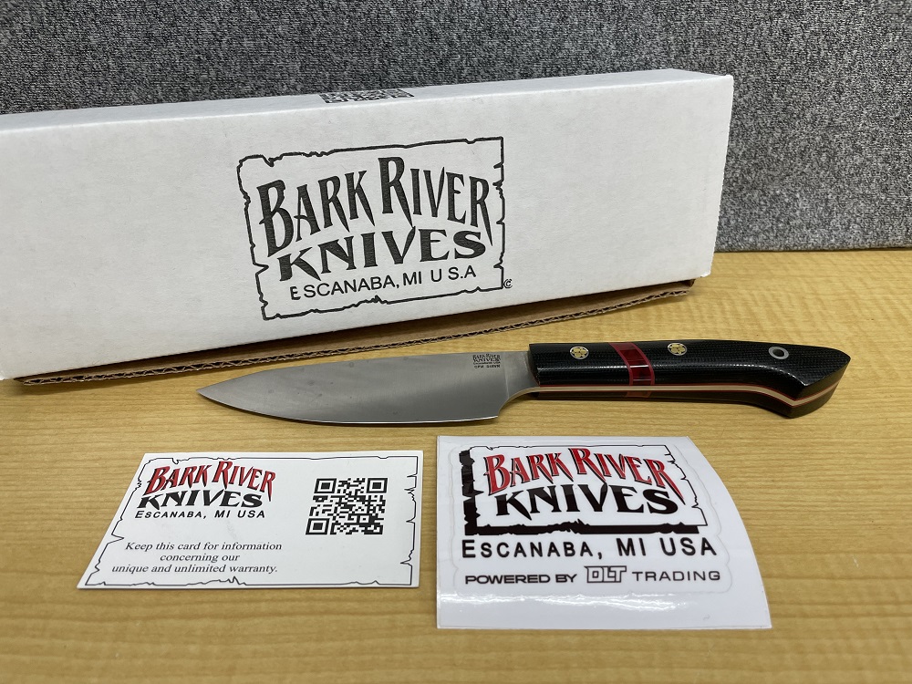 BARK RIVER PETTY Z Black Canvas Micarta Red Liner Mosaic BB Spaver