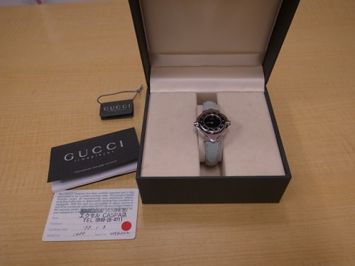 GUCCI 6600L Gロゴターンフェイスクォーツレディース腕時計