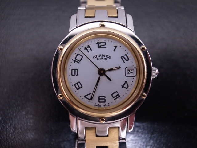 HERMES CL4.220 クリッパーレディースクォーツ腕時計