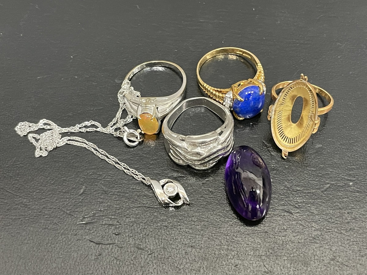 金プラチナ リング、ネックレス、ダイヤ、宝石