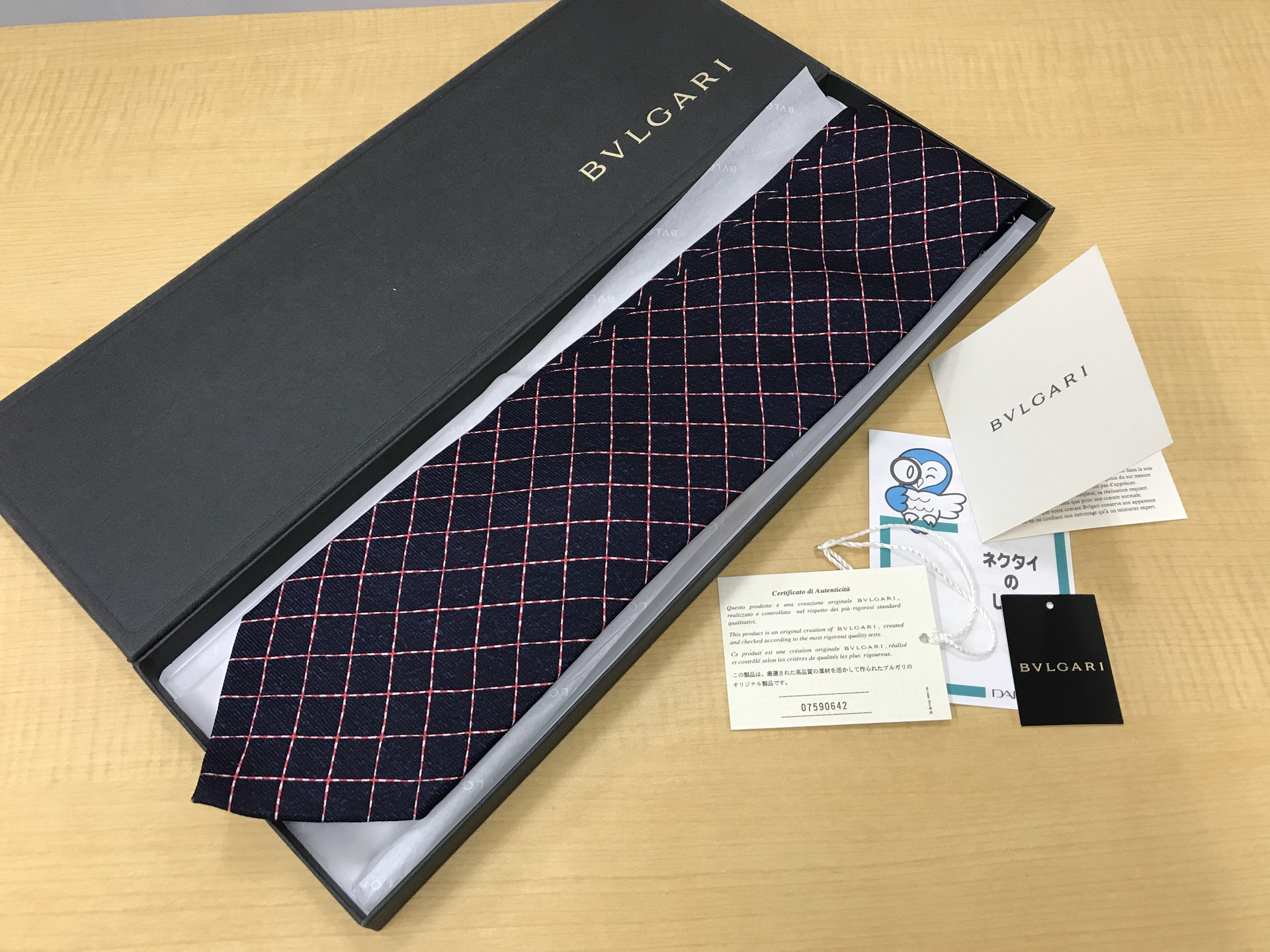 BVLGARI×Davide Pizzigon シルクネクタイ