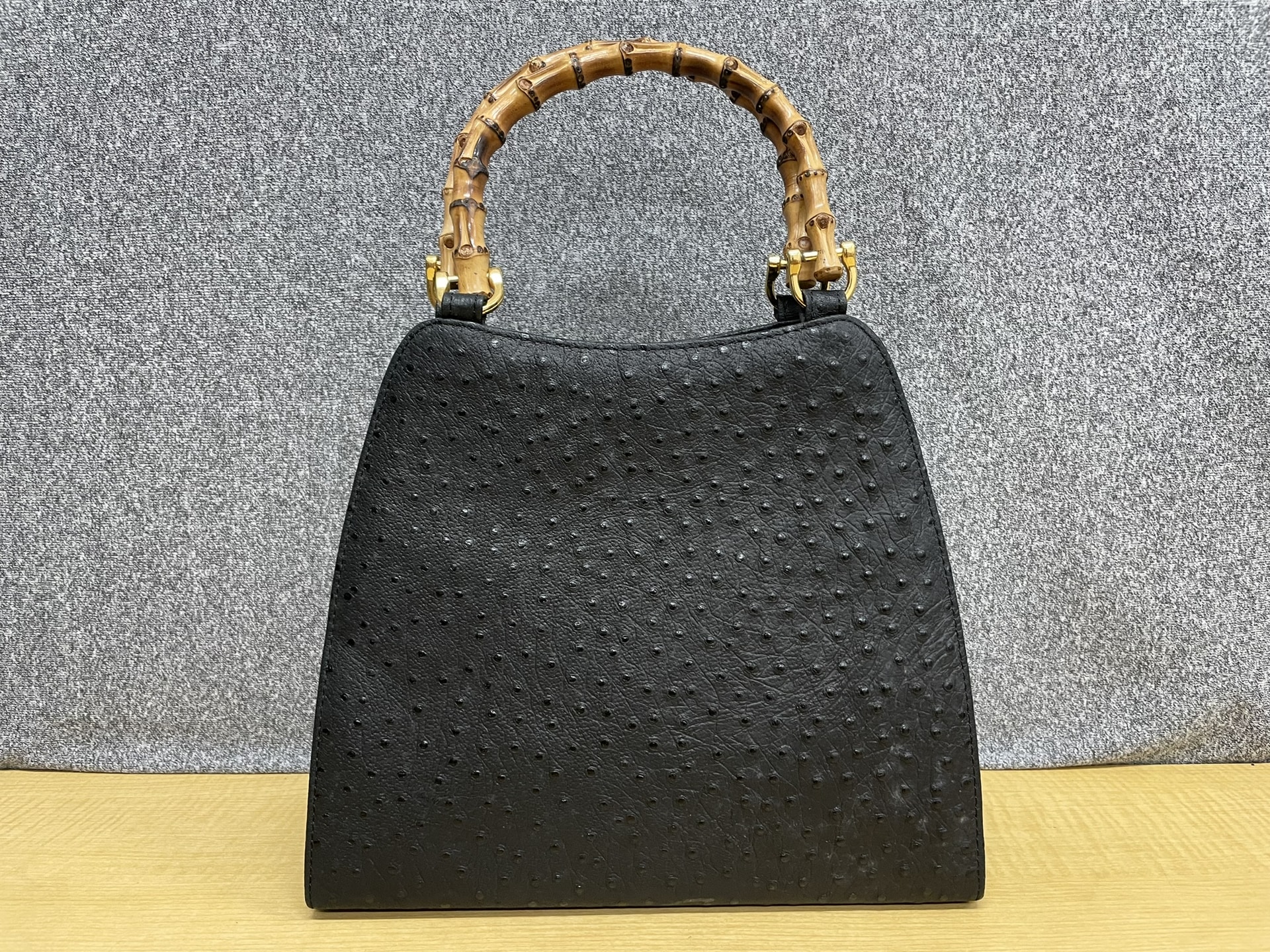 TOPKAPI オーストリッチ調レザーハンドルバッグ