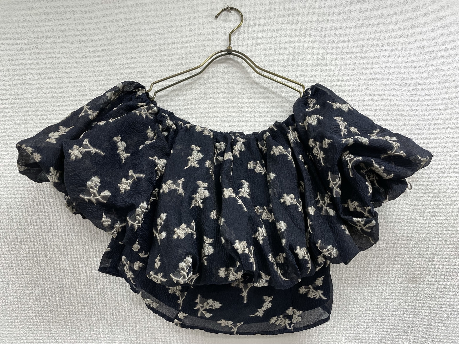 snidel ジャカードオフショルブラウス