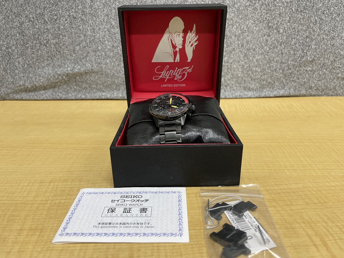 SEIKO SBPY039 V175-0AE0 スピリットソーラークロノグラフルパン三世コラボレーション800本限定メンズ腕時計
