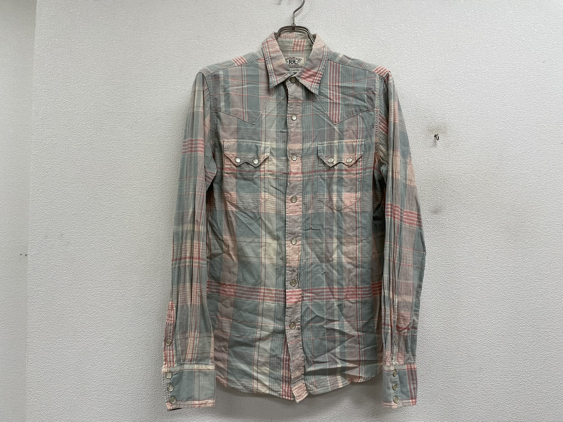 RRL チェックウエスタンシャツ