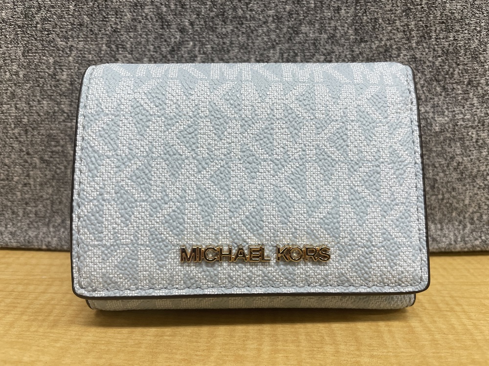 MICHAEL KORS JET SET TRAVEL コーナーポケットウォレットミディアム MKシグネチャー