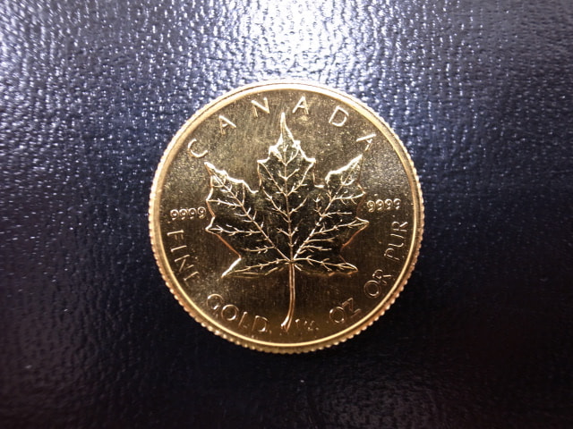 カナダ K24 メイプルリーフ 1/4oz 金貨