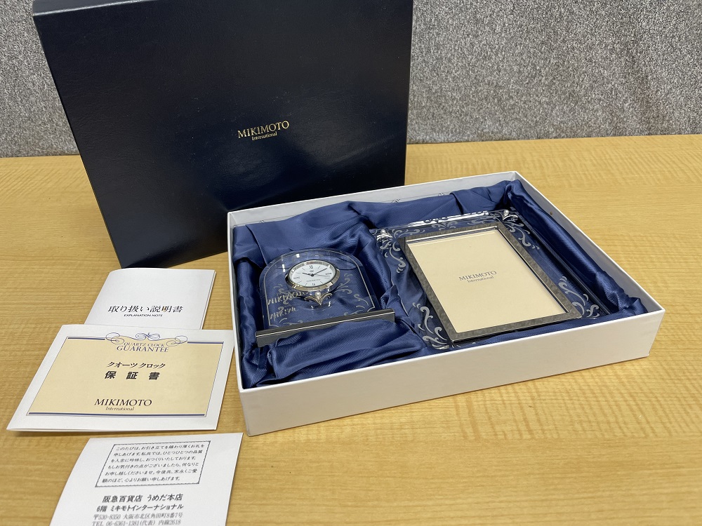 MIKIMOTO フォトフレーム+置時計セット