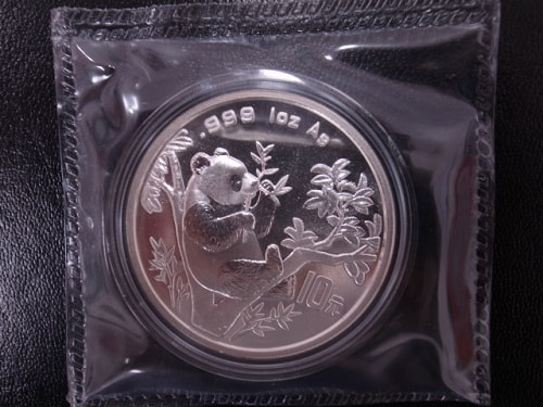 中国 パンダ銀貨 10元 1OZ 1995年銘