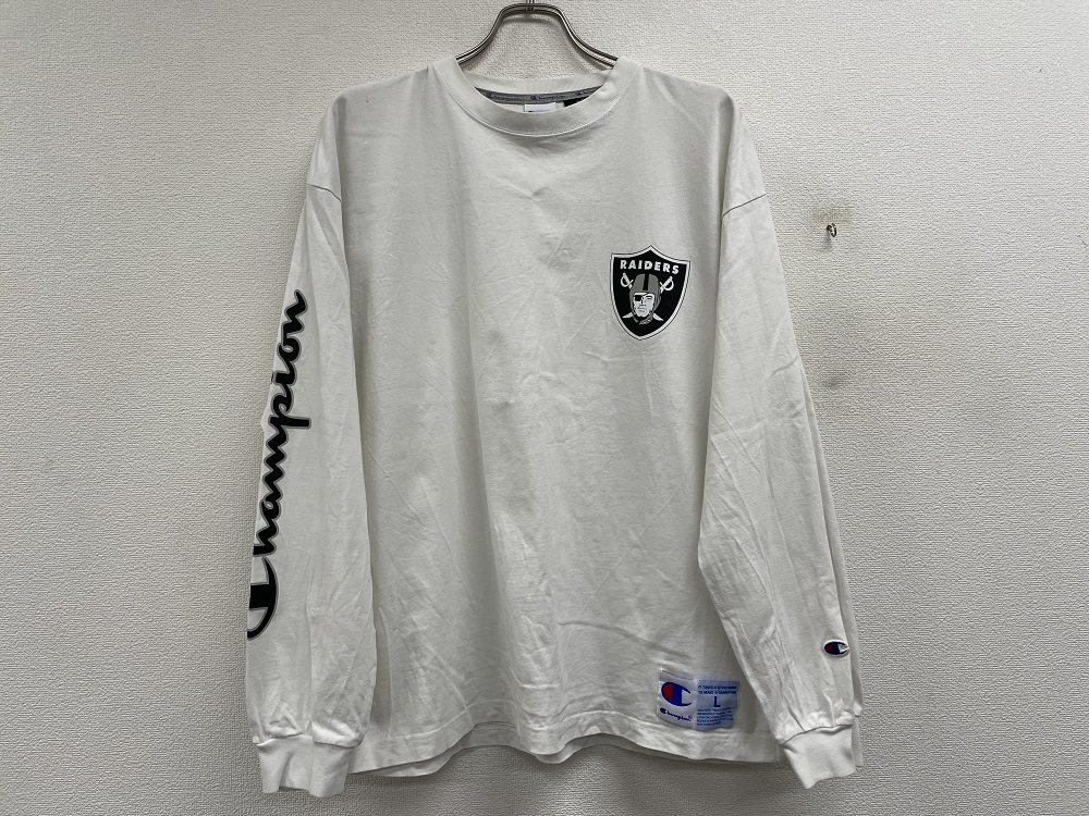 Champion×NFL Las Vegas Raiders ロングスリーブTシャツ