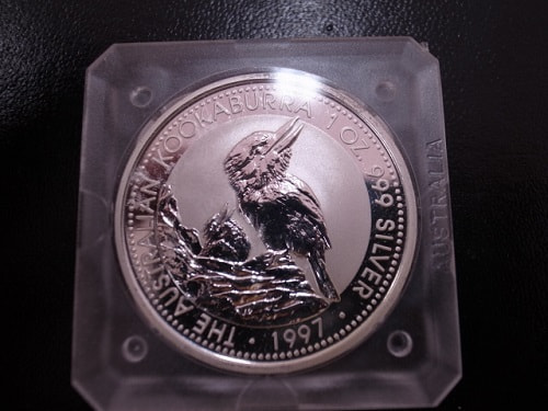オーストラリア 1997年 1ドル銀貨 1オンス 笑いカワセミ