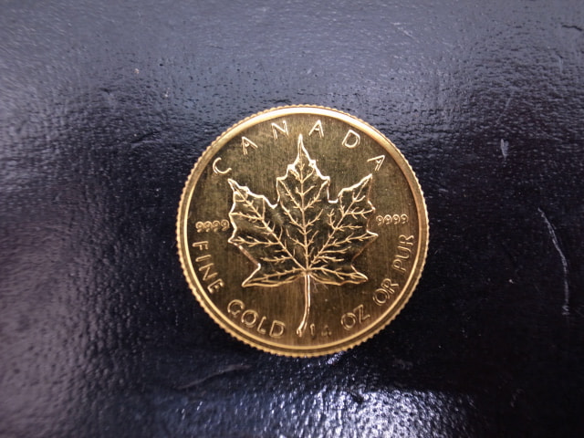 カナダ メイプルリーフ金貨 999.9 K24 純金 1/4OZ 1987年