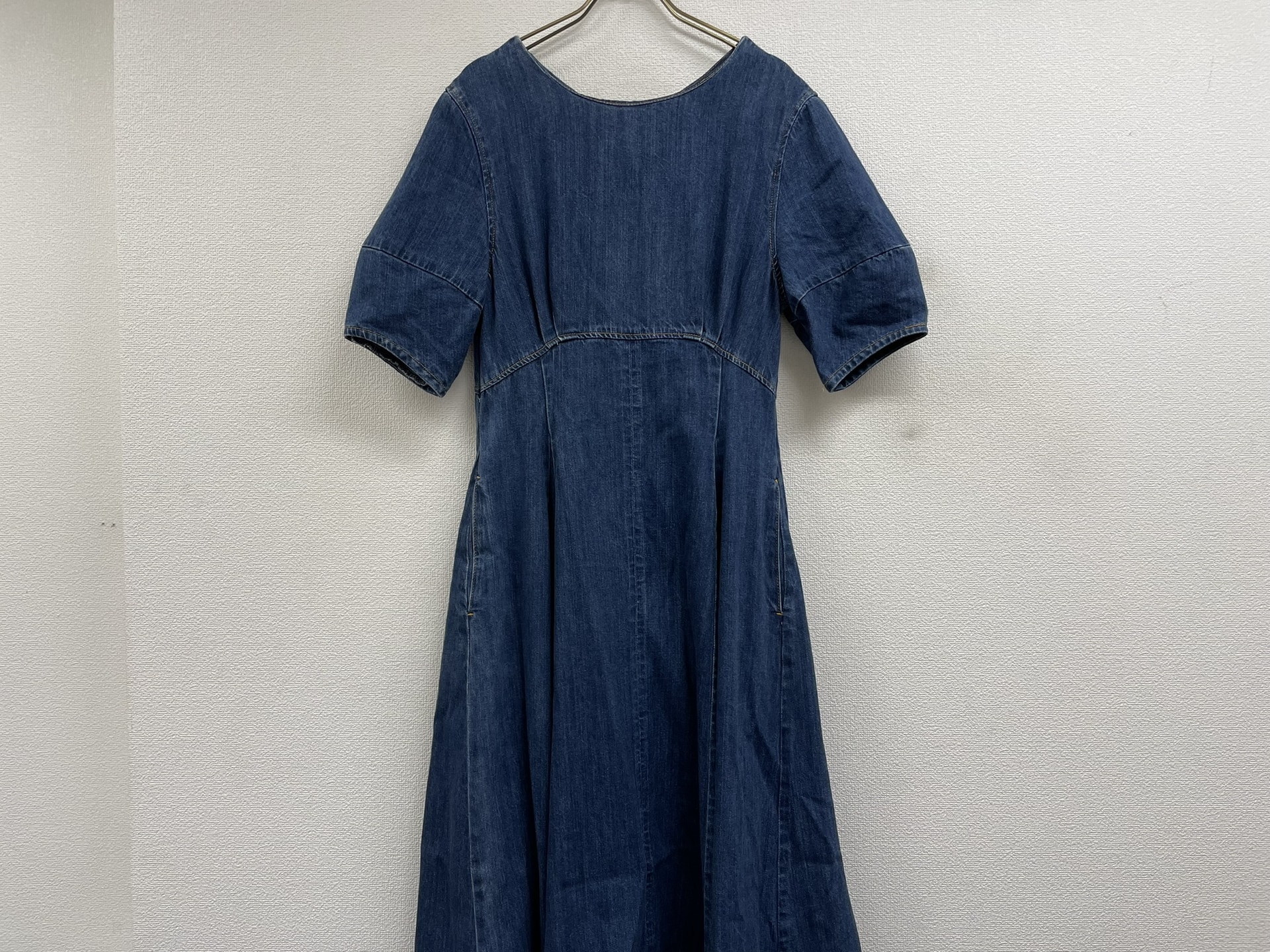 MOUSSY HALF SLEEVE COCOON SLEEVE FLARE DRESS
