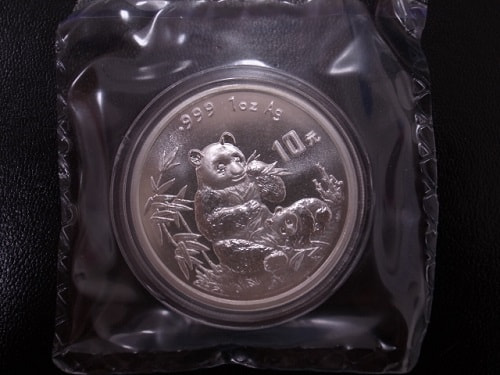 中国 1996年パンダ銀貨 10元1オンス