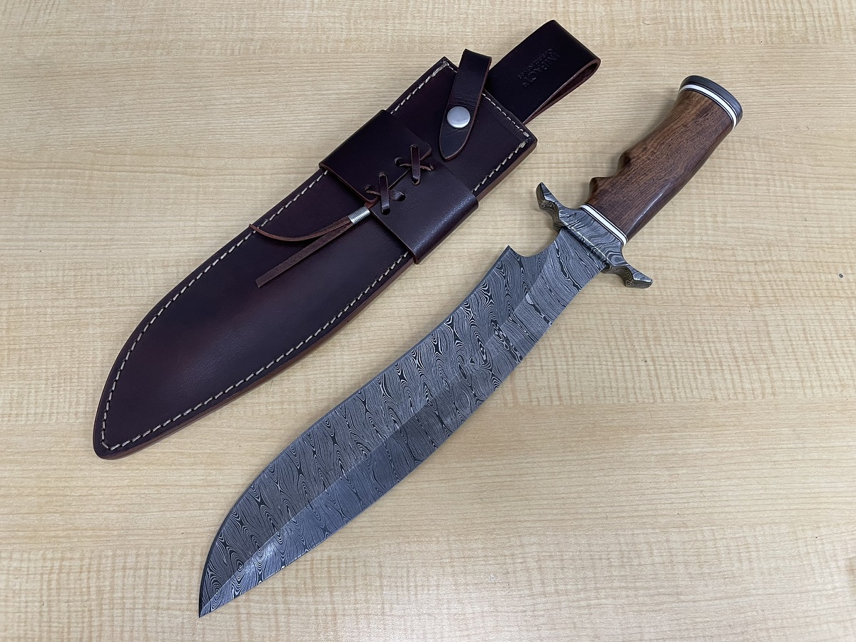 IMPACT CUSTOM KNIVESダマスカスボウイナイフ
